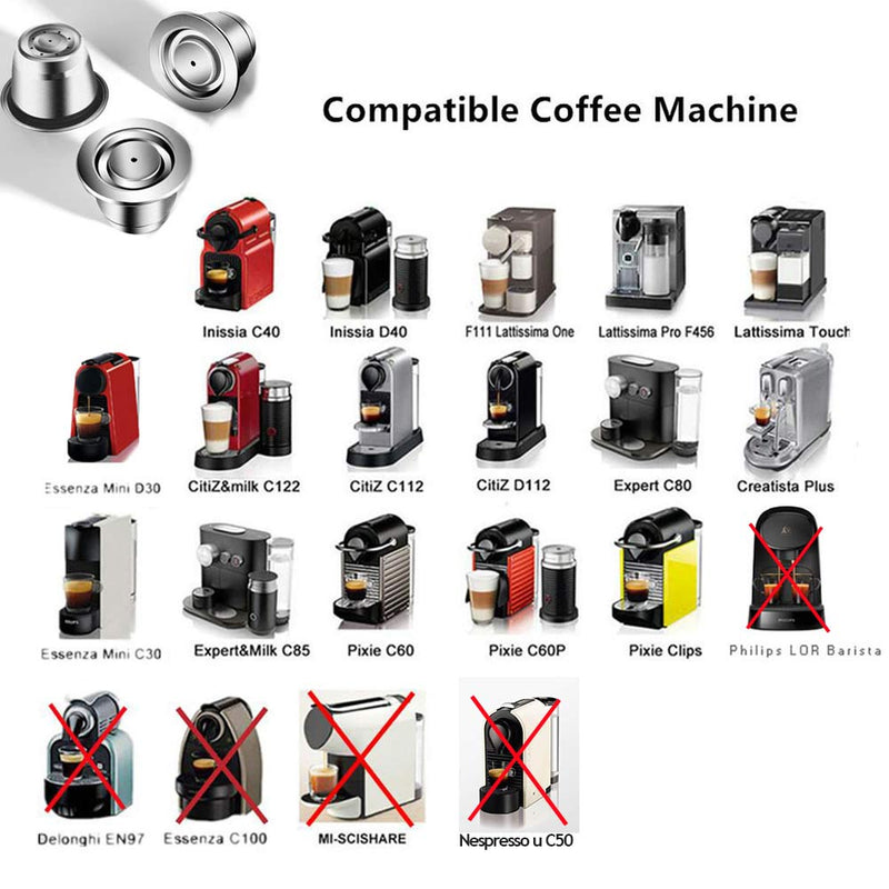 קפסולות רב פעמיות למכונות "נספרסו" + קפה